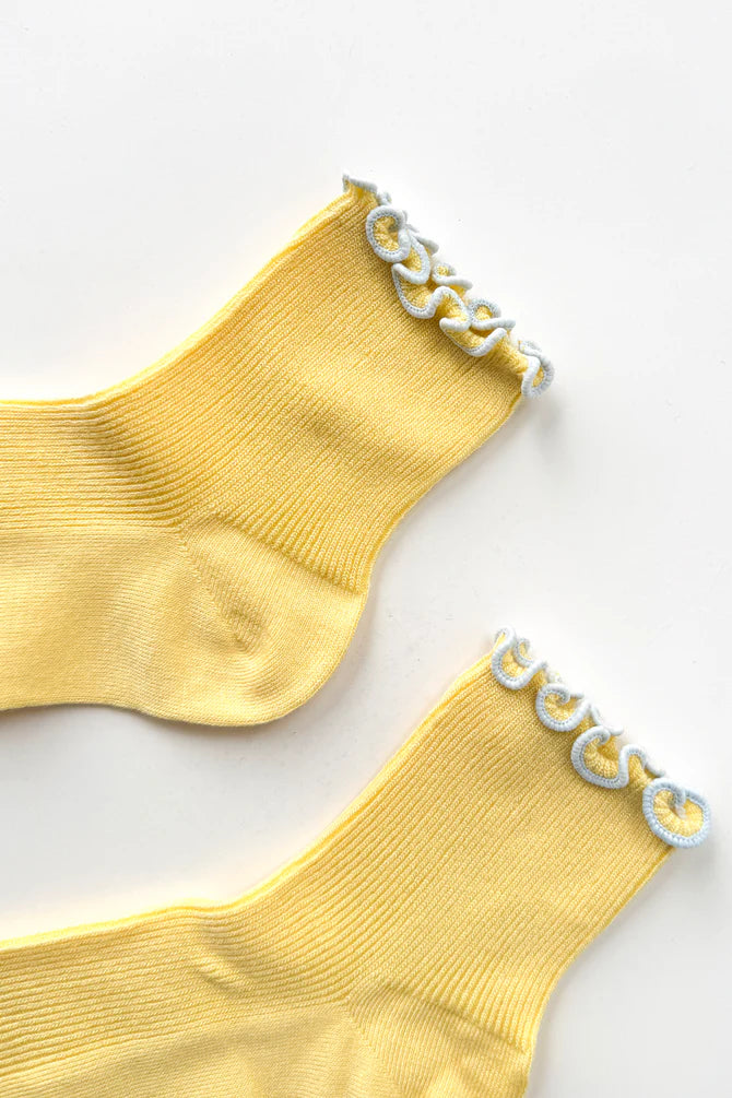 Petite Ruffled Modal Socks