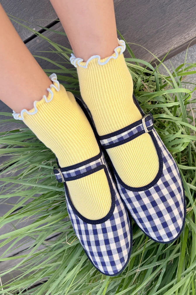 Petite Ruffled Modal Socks