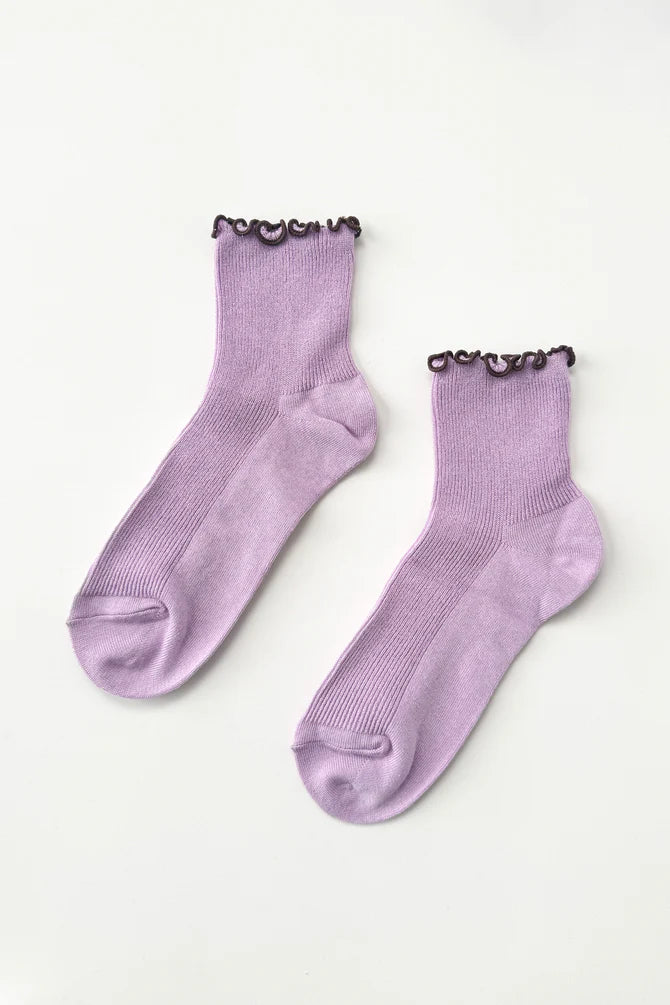 Petite Ruffled Modal Socks