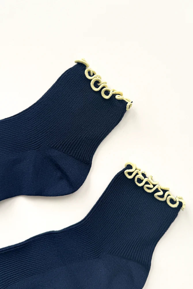 Petite Ruffled Modal Socks