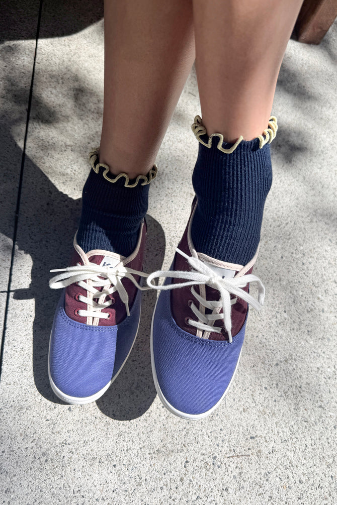 Petite Ruffled Modal Socks