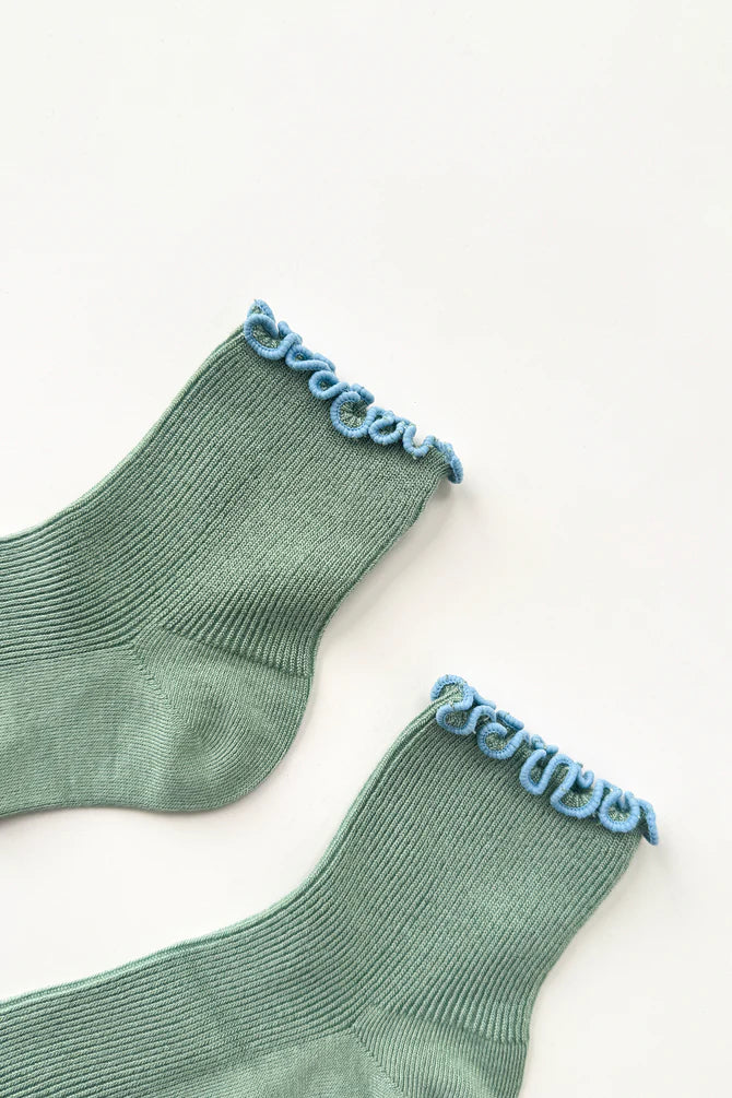 Petite Ruffled Modal Socks