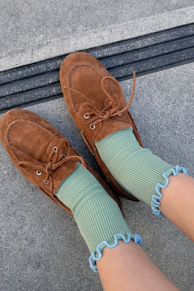 Petite Ruffled Modal Socks