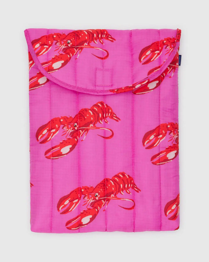 Puffy Laptop Sleeve 16" - Pink Lobster
