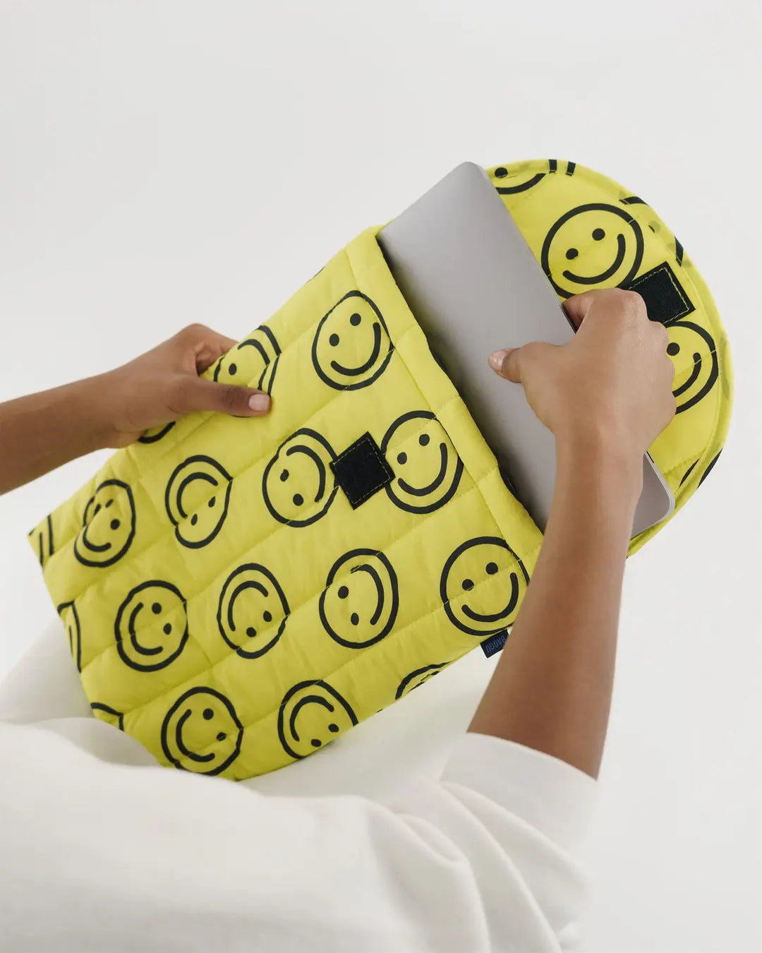 Puffy Laptop Sleeve 16" - Yellow Happy