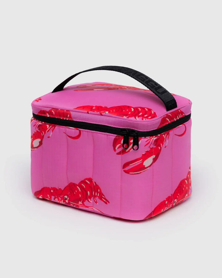 Puffy Lunch Bag - Pink Lobster