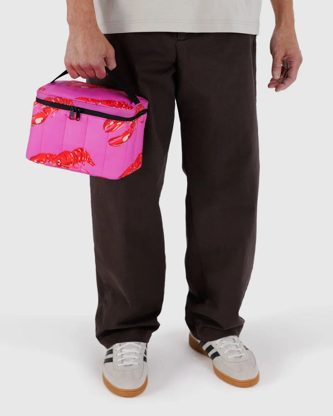 Puffy Lunch Bag - Pink Lobster