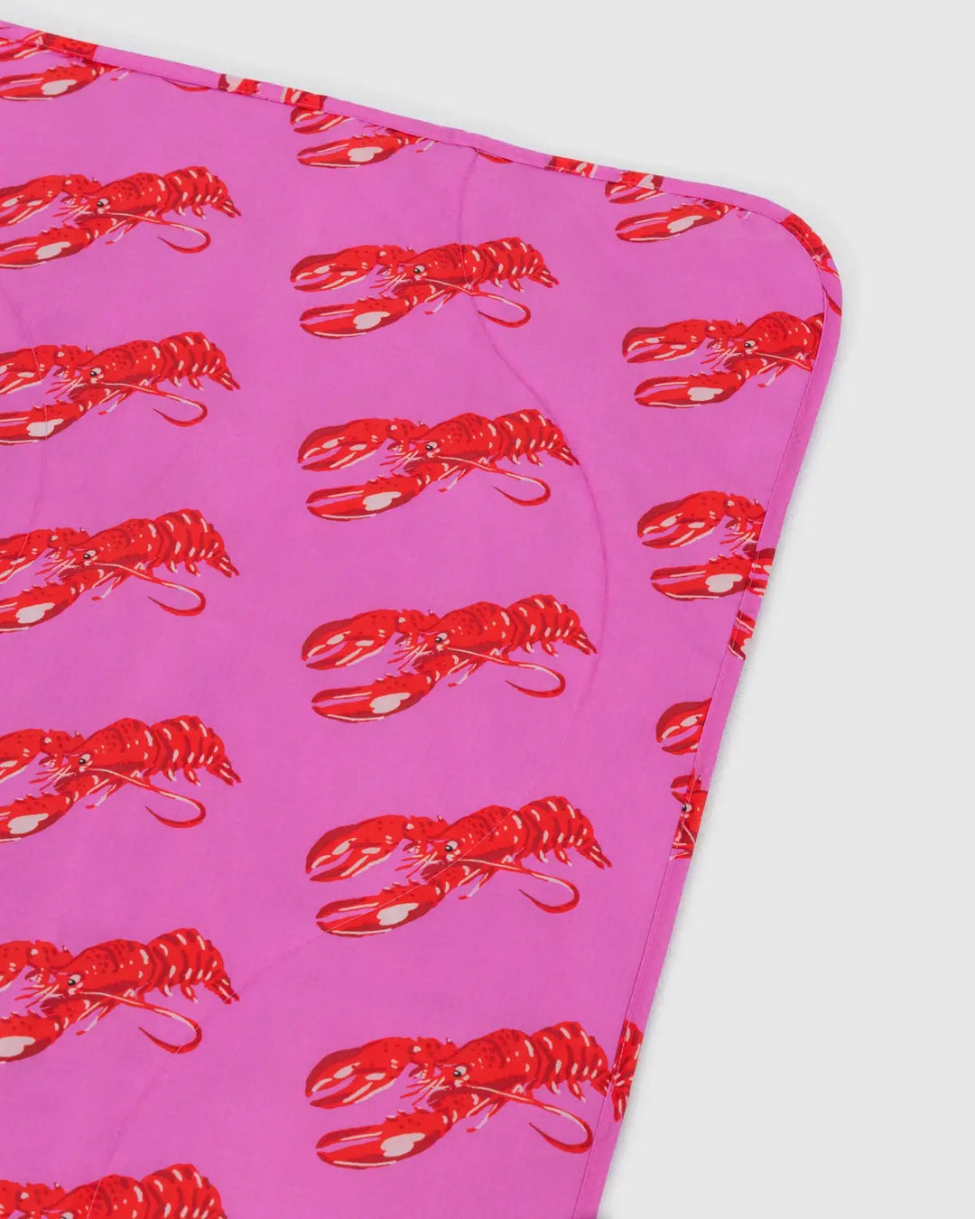 Puffy Picnic Blanket - Pink Lobster