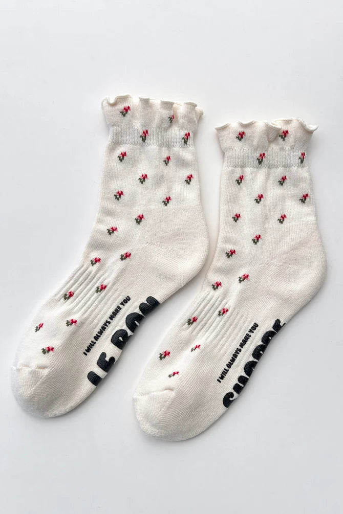 Petal Ruffled Hugger Socks