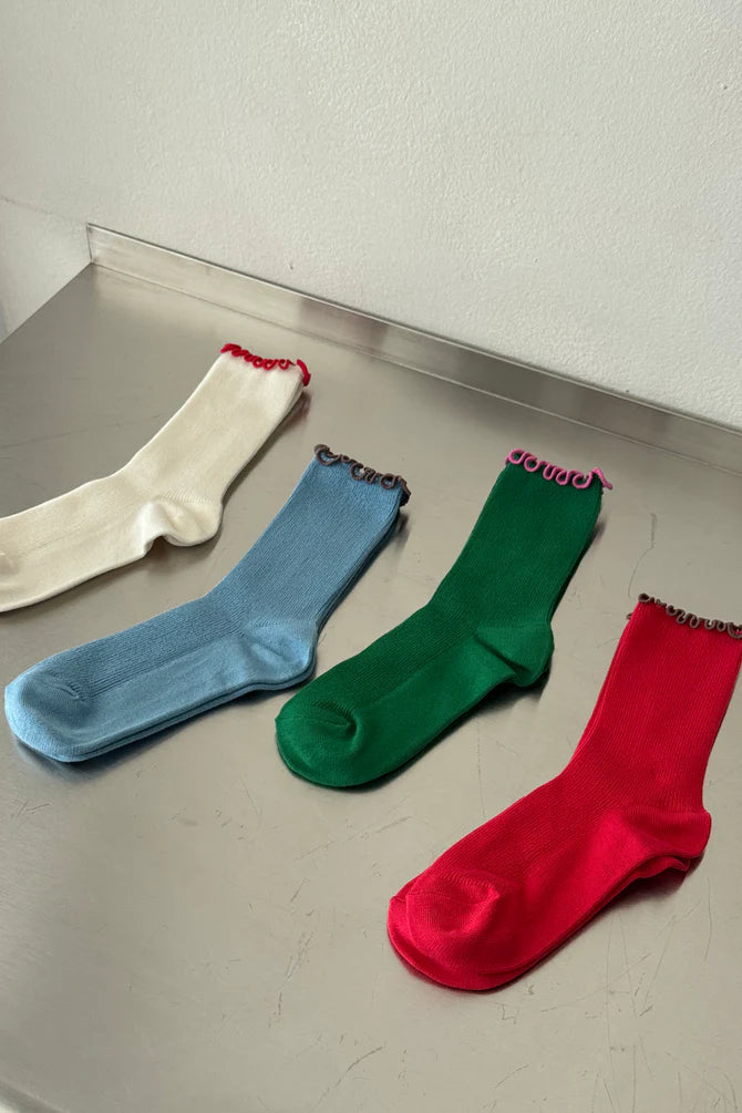 Ruffled Modal Socks
