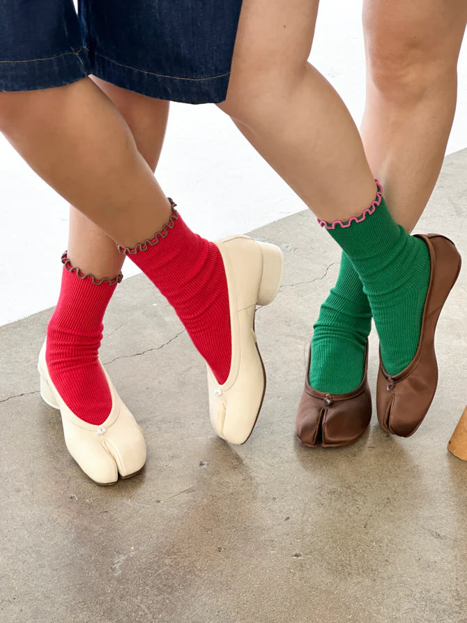 Ruffled Modal Socks