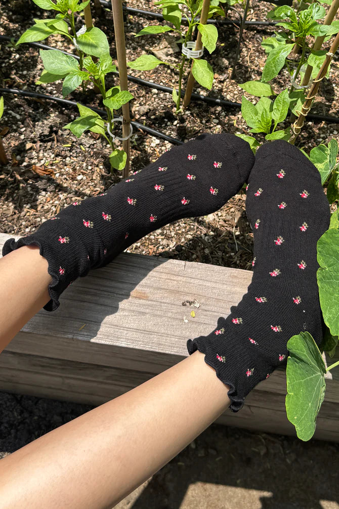 Petal Ruffled Hugger Socks