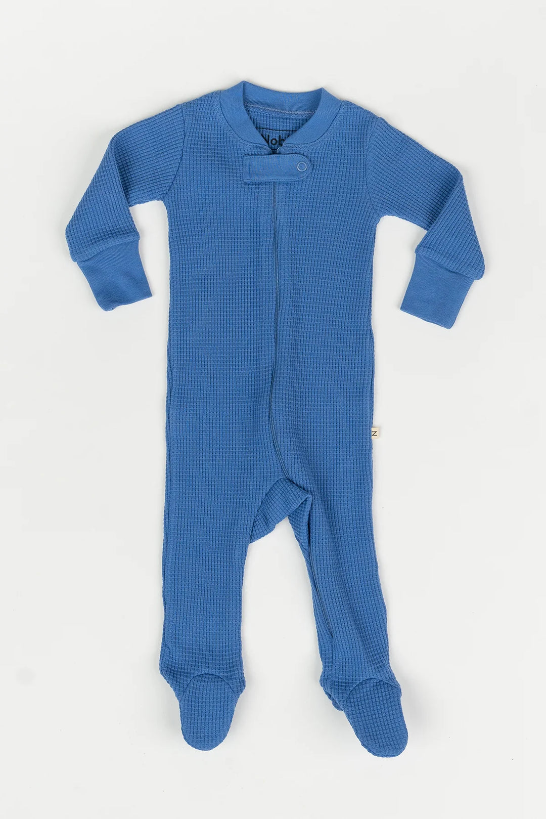 Kids Waffle Footie Sleeper - French Blue