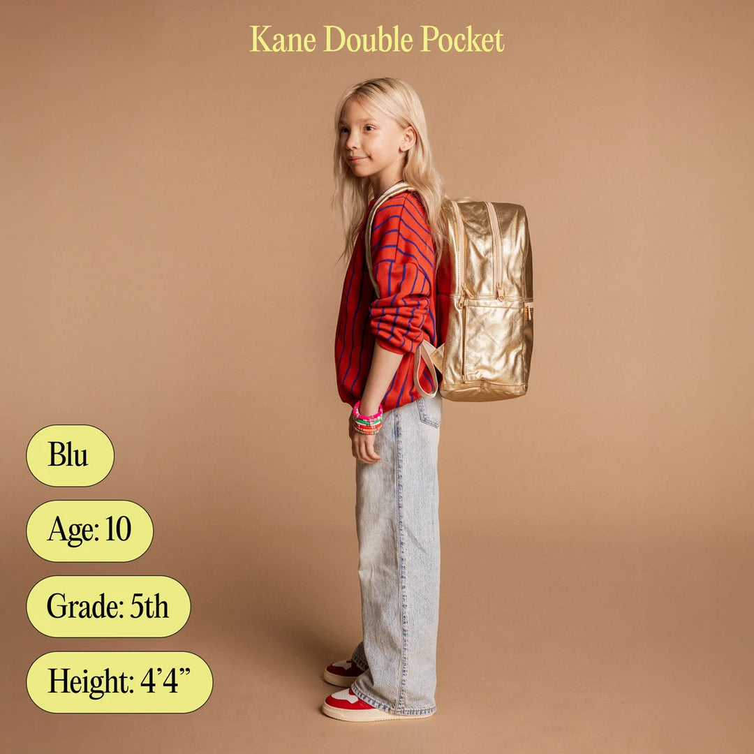 Kane Double Pocket Backpack - Bright Blue