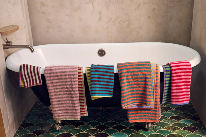 Bug Stripe Towels - Set of 5