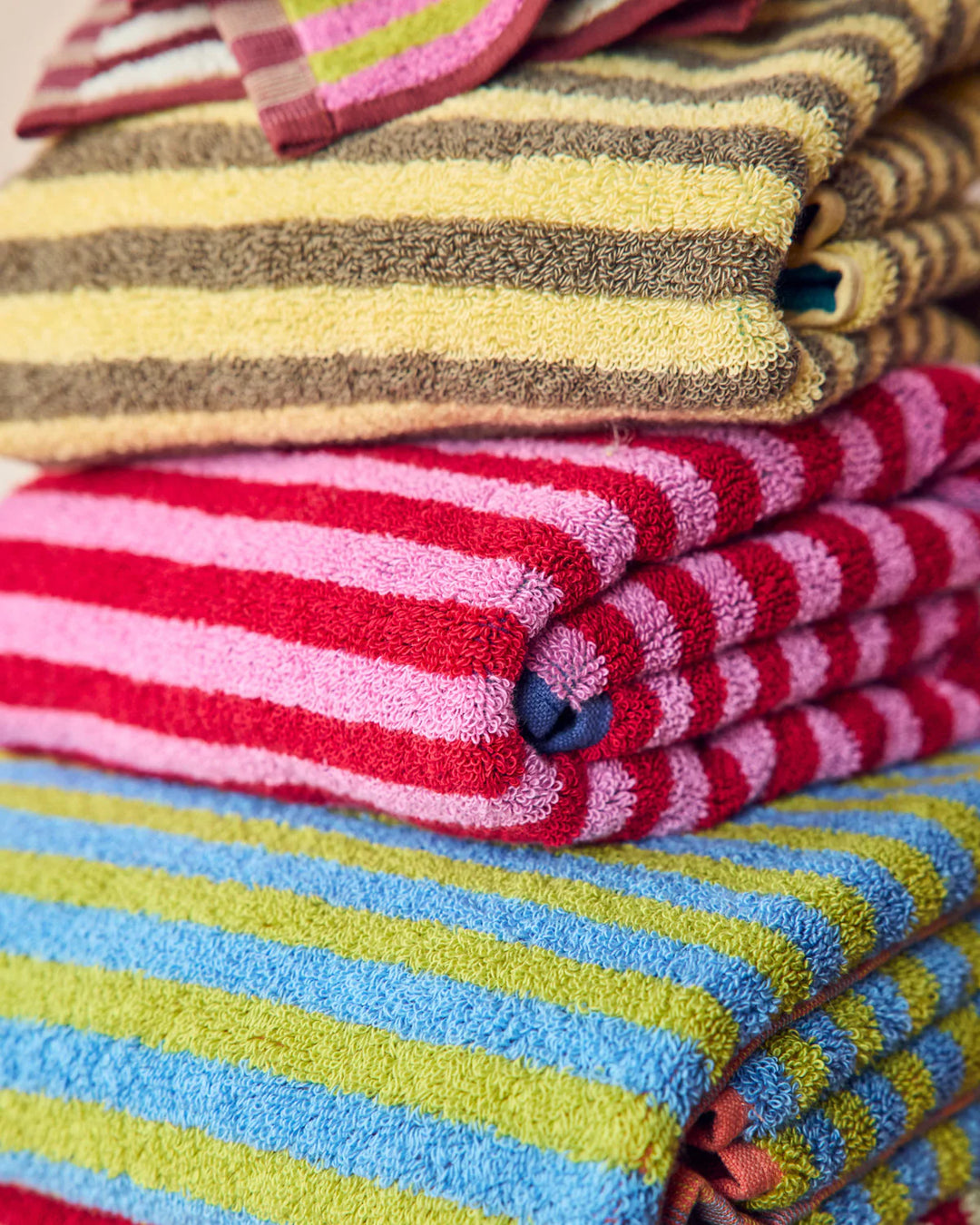 Bug Stripe Towels - Set of 5
