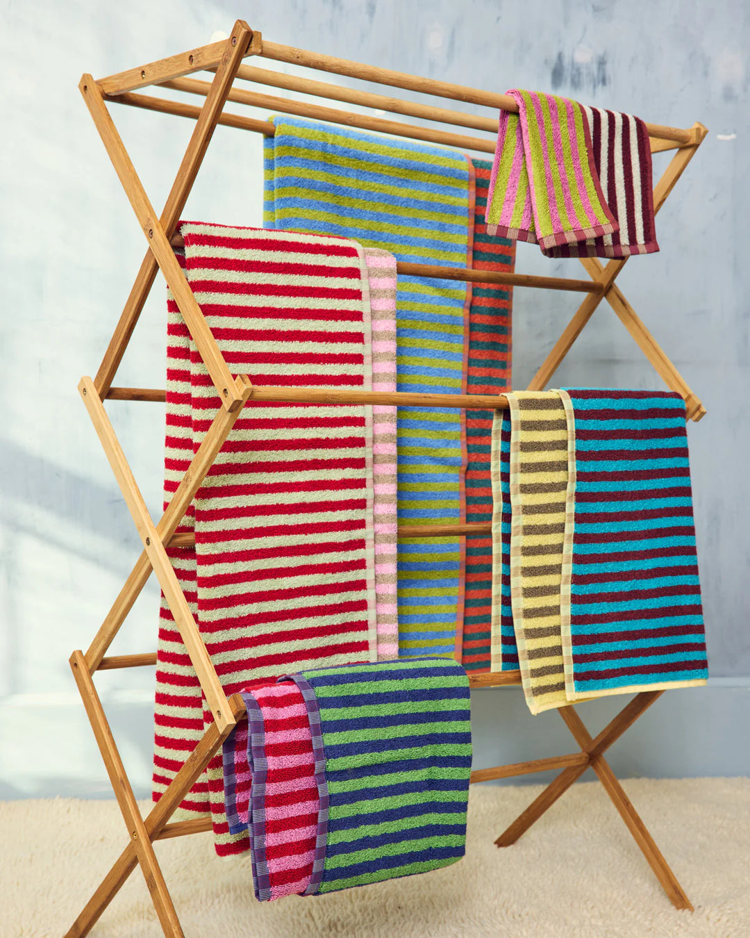 Bug Stripe Towels - Set of 5