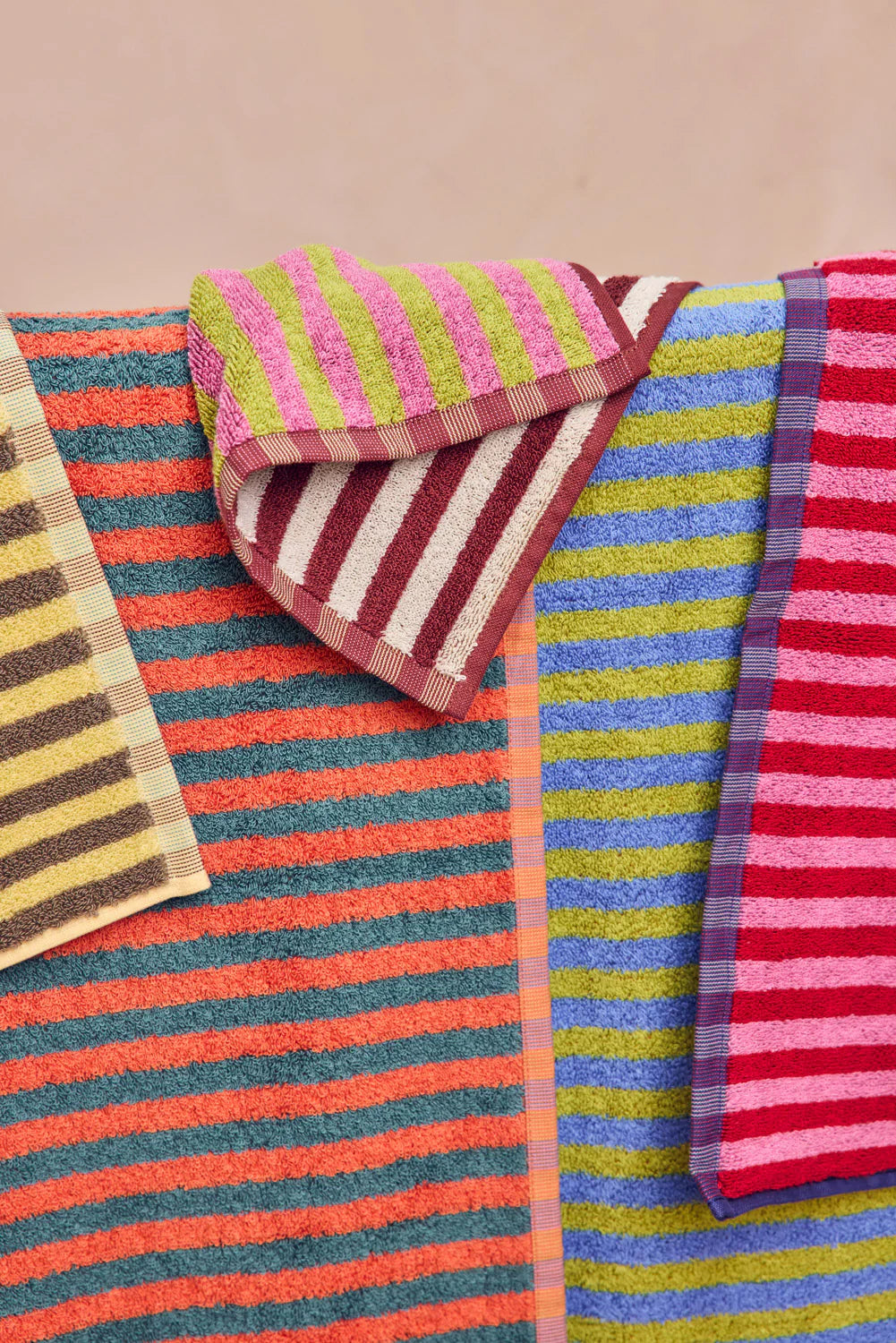 Bug Stripe Towels - Set of 5