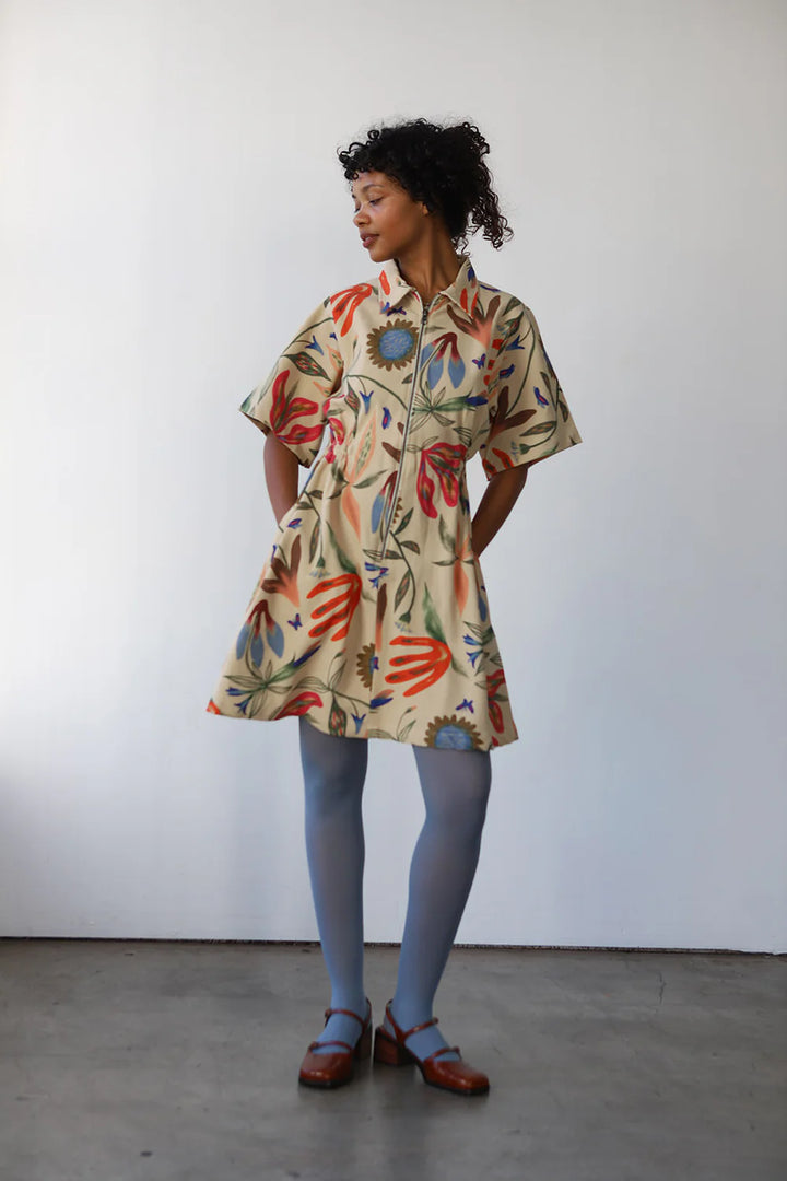 Utility Dress - Laura Burke Print