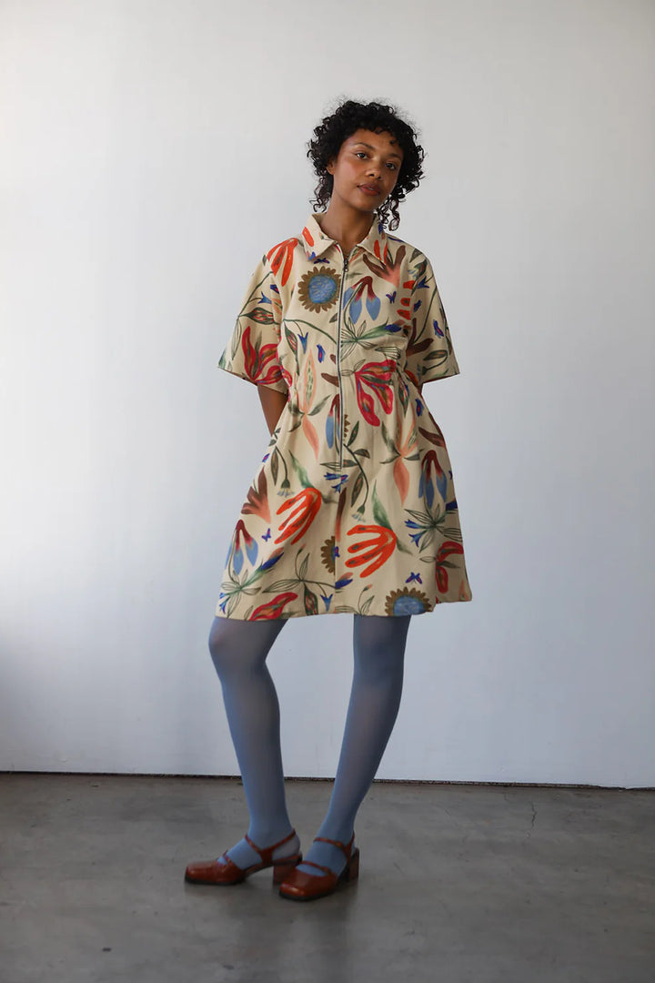 Utility Dress - Laura Burke Print