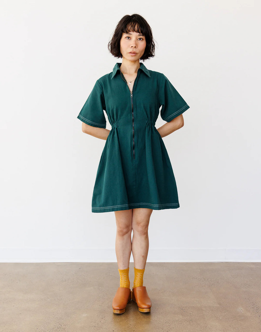Utility Dress - Hunter Green