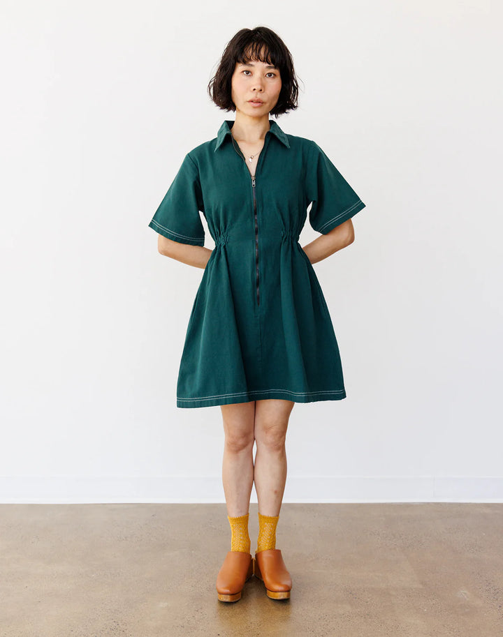 Utility Dress - Hunter Green