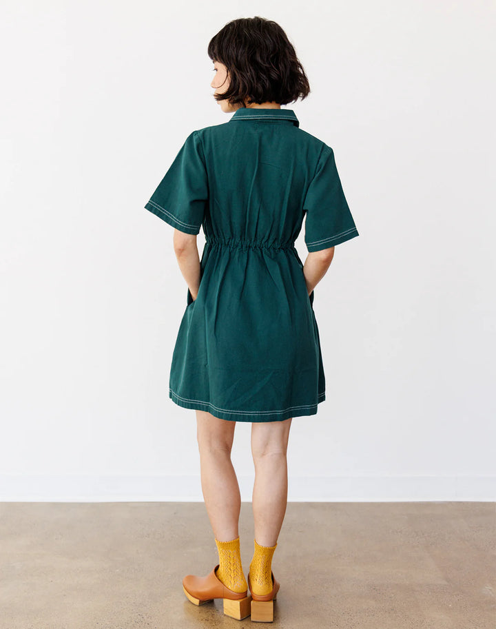 Utility Dress - Hunter Green