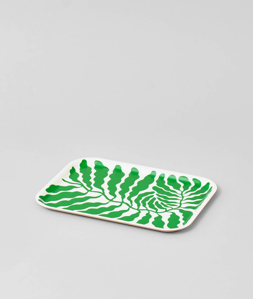 Spring Green Leaves Small Rectangle Birch Serving Tray