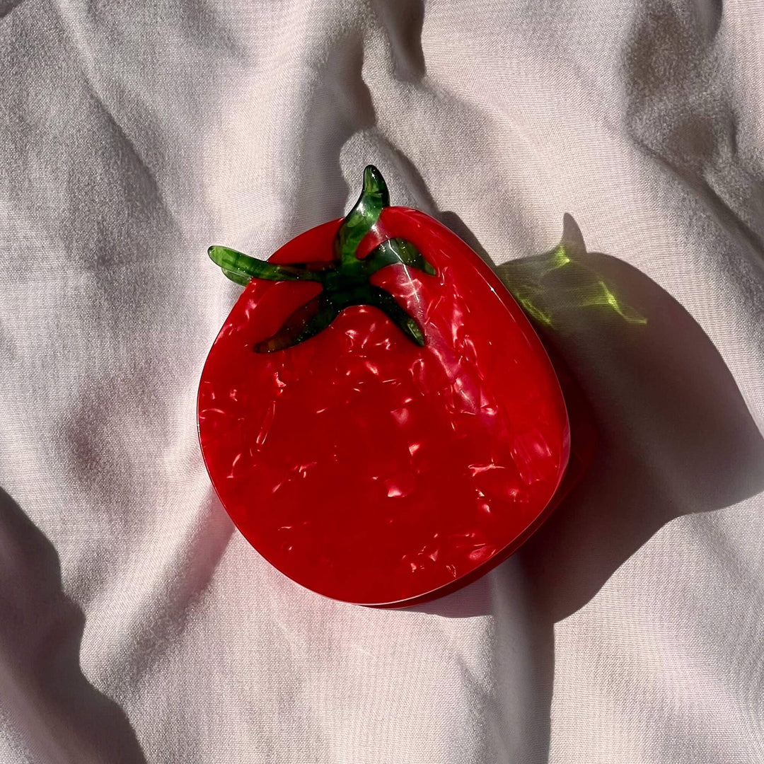 Midi Tomato Hair Claw Clip