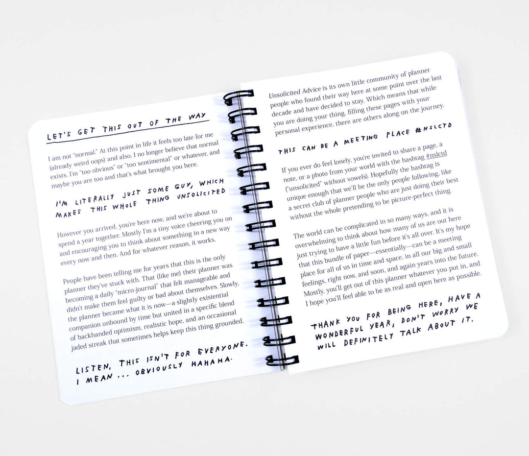 Unsolicited Advice Journal