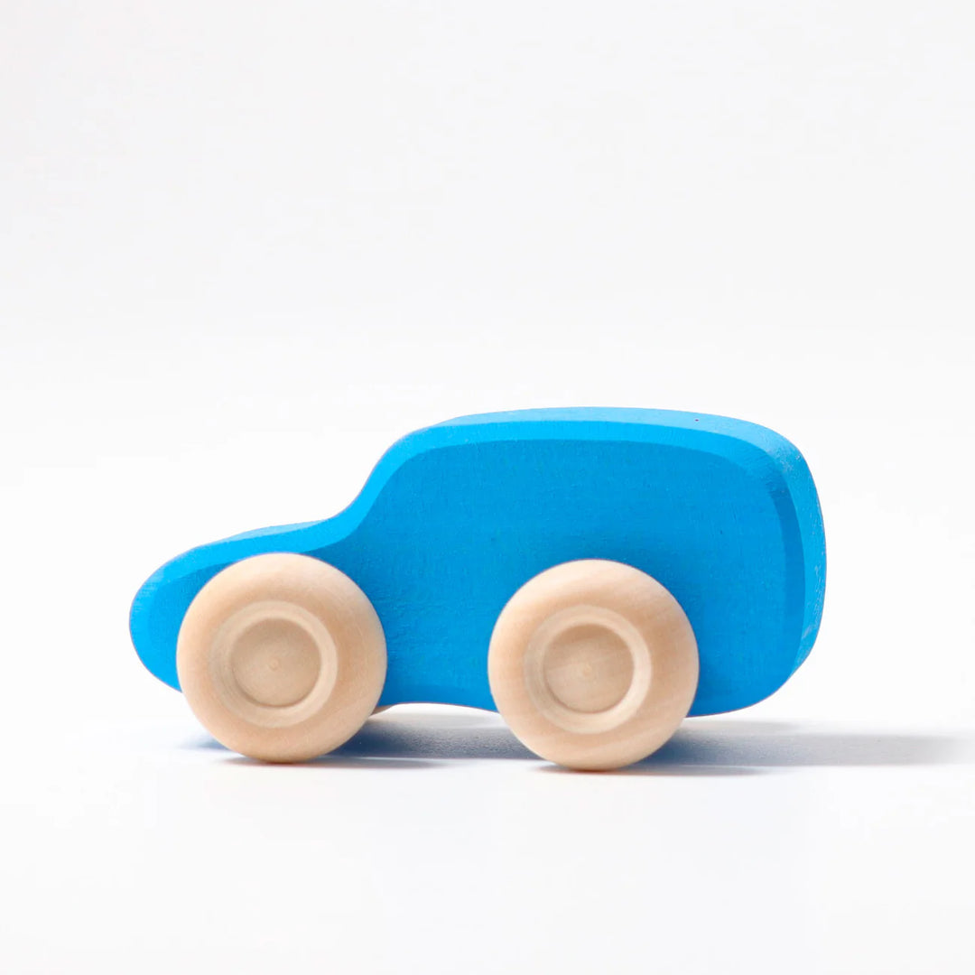 Six Colored Wooden Cars
