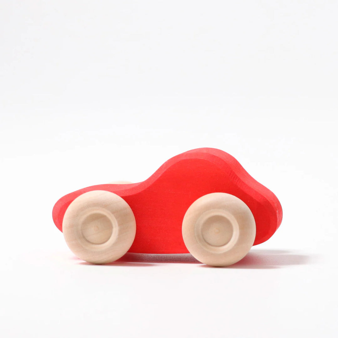 Six Colored Wooden Cars