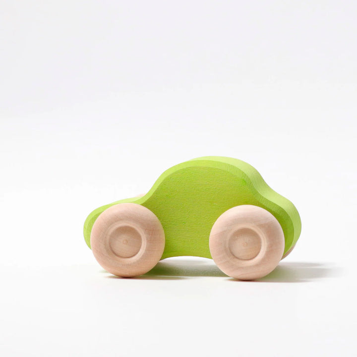 Six Colored Wooden Cars