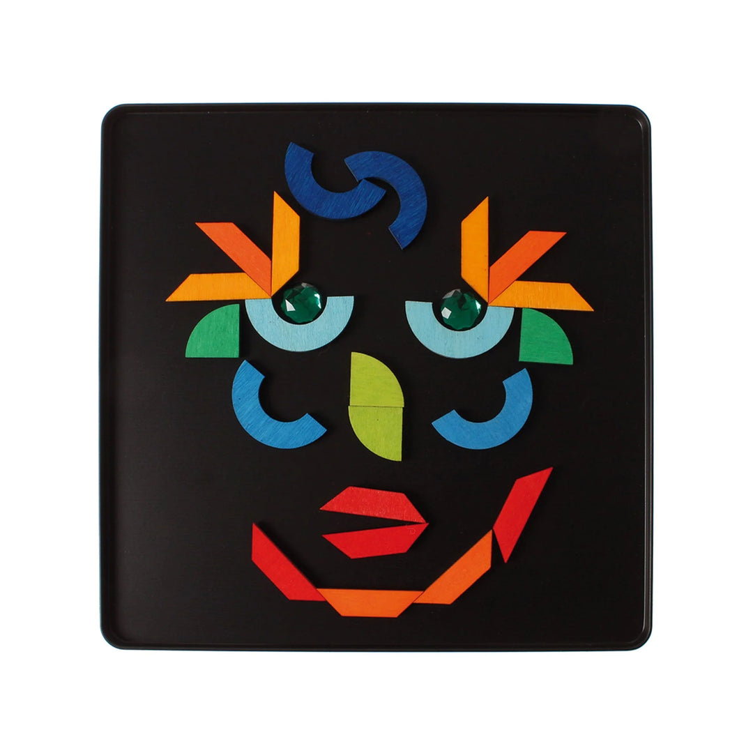 Magnet Puzzle Triangle, Square, Circle with Sparkling Parts