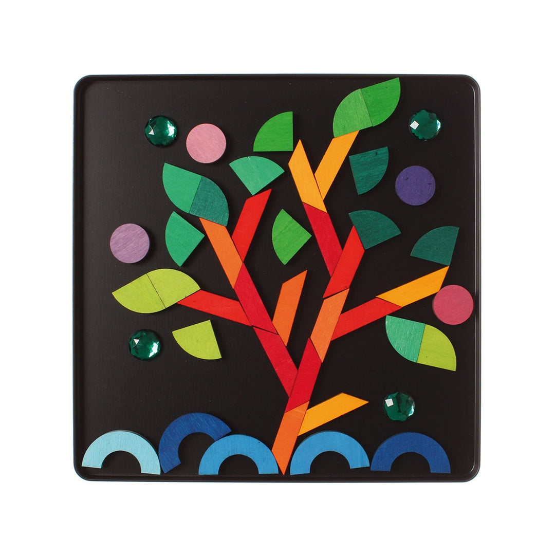 Magnet Puzzle Triangle, Square, Circle with Sparkling Parts