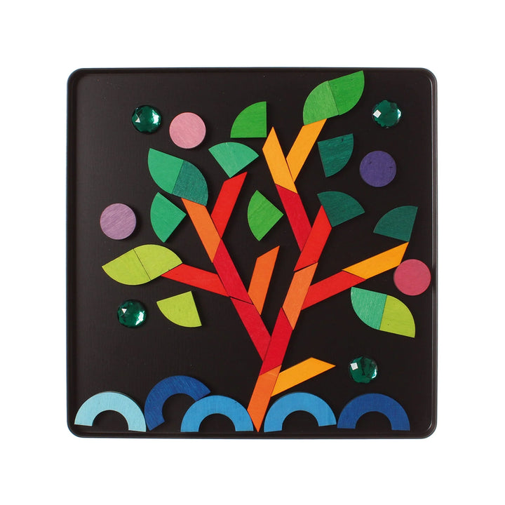 Magnet Puzzle Triangle, Square, Circle with Sparkling Parts