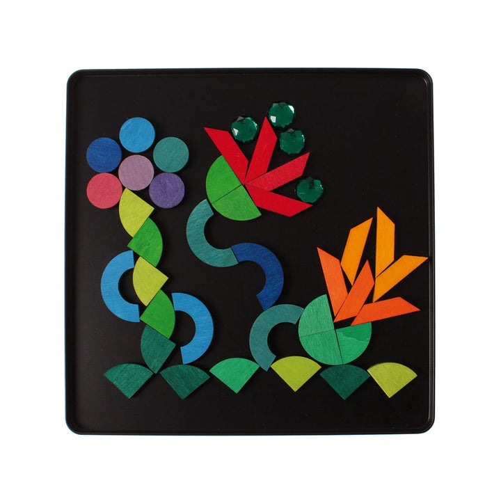 Magnet Puzzle Triangle, Square, Circle with Sparkling Parts