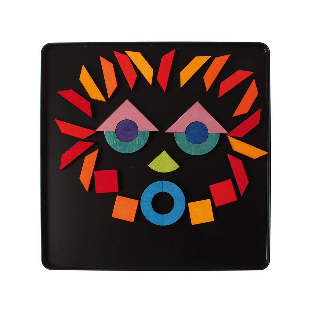 Magnet Puzzle Triangle, Square, Circle with Sparkling Parts