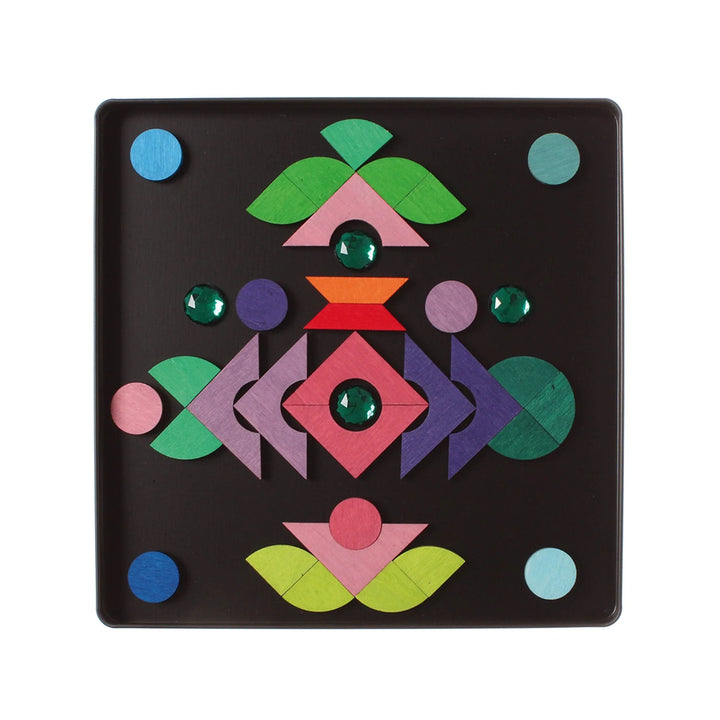 Magnet Puzzle Triangle, Square, Circle with Sparkling Parts