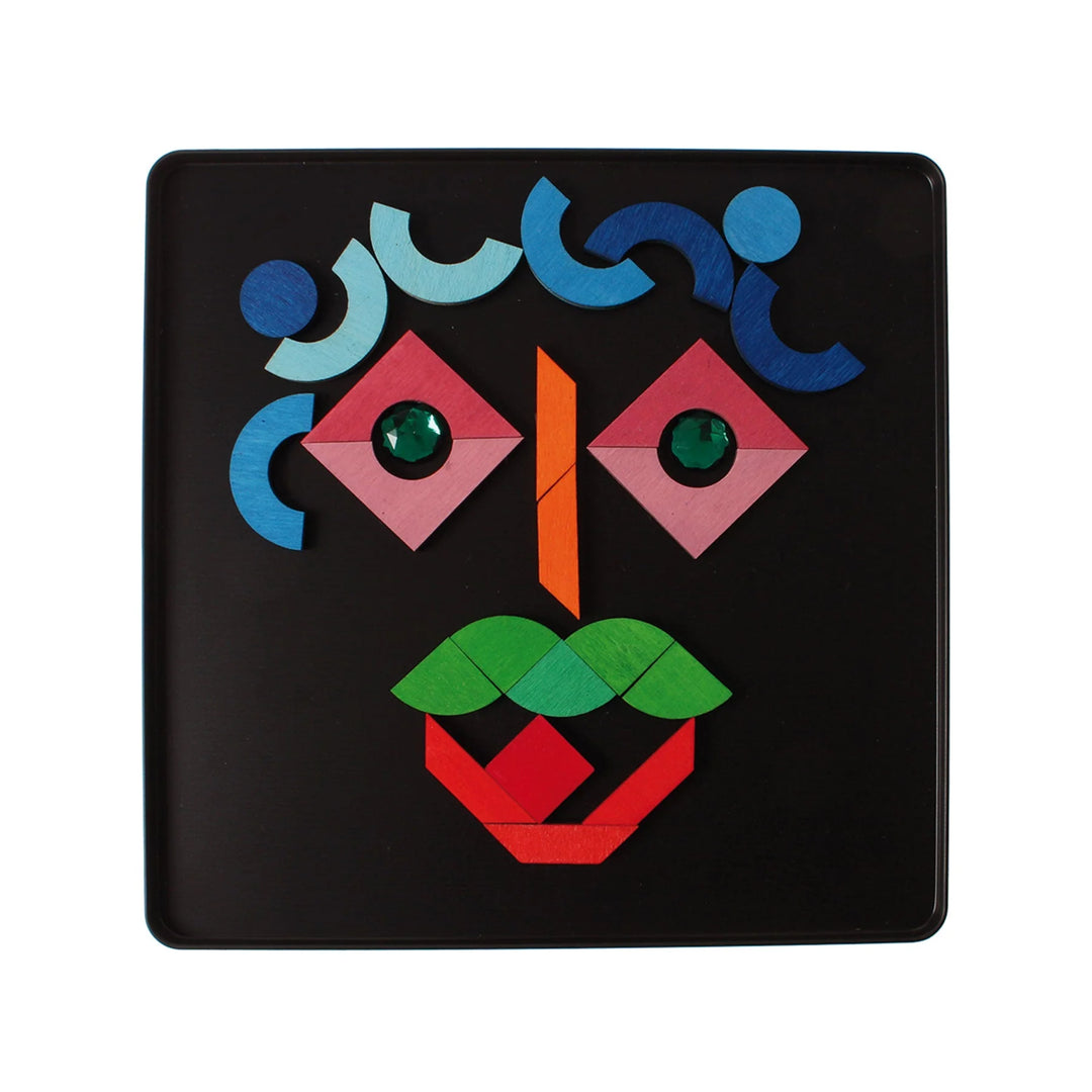 Magnet Puzzle Triangle, Square, Circle with Sparkling Parts