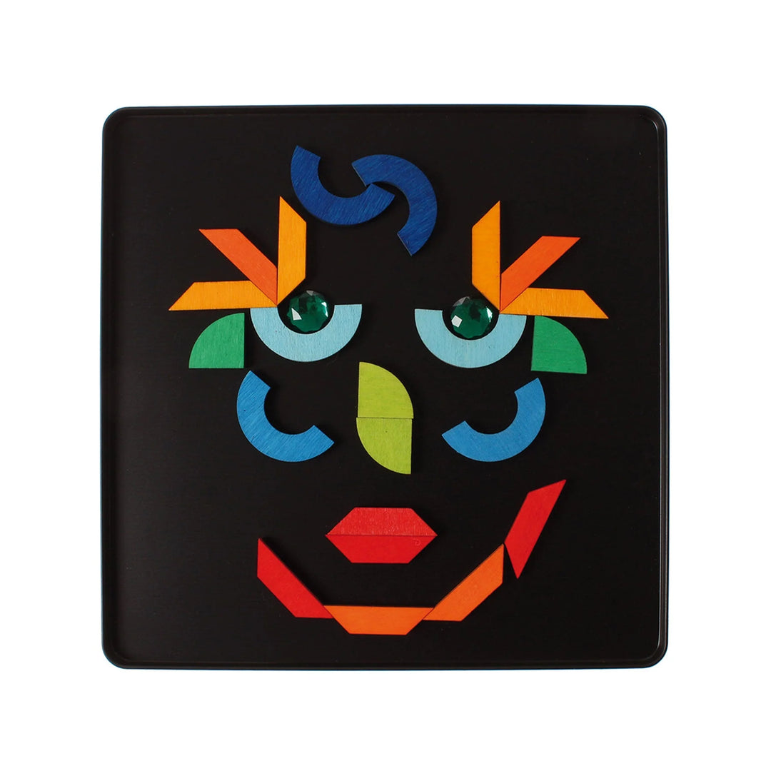 Magnet Puzzle Triangle, Square, Circle with Sparkling Parts