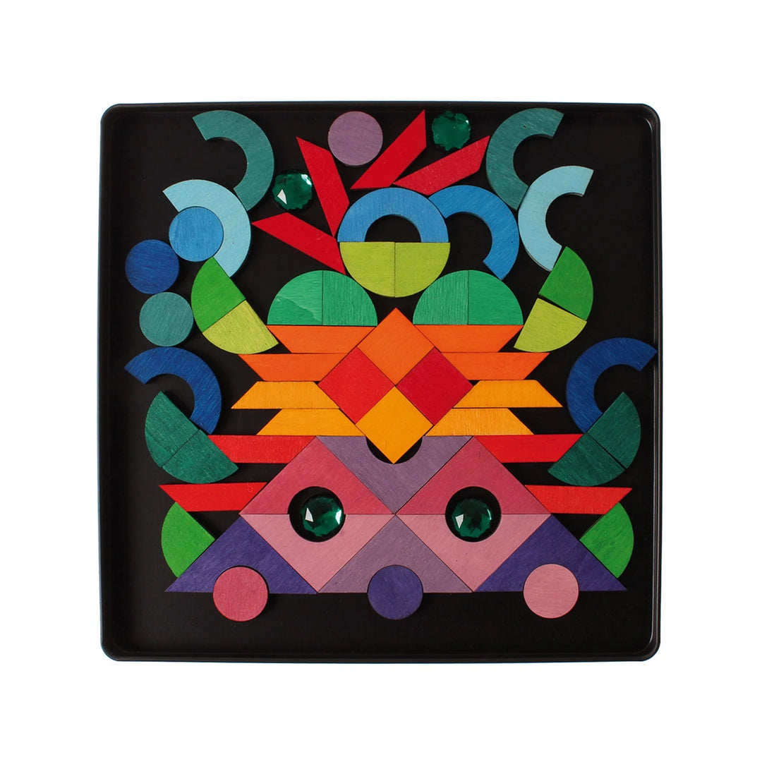 Magnet Puzzle Triangle, Square, Circle with Sparkling Parts