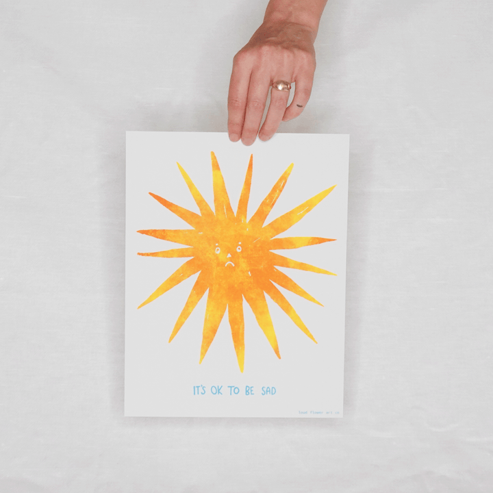It’s Ok to be Sad Risograph Poster