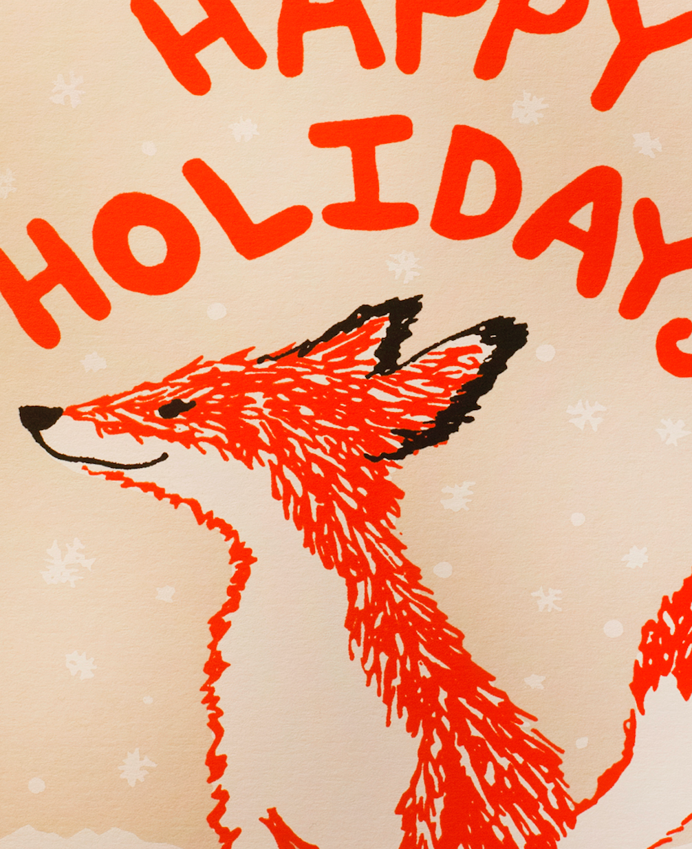Happy Holidays Fox Greeting Card
