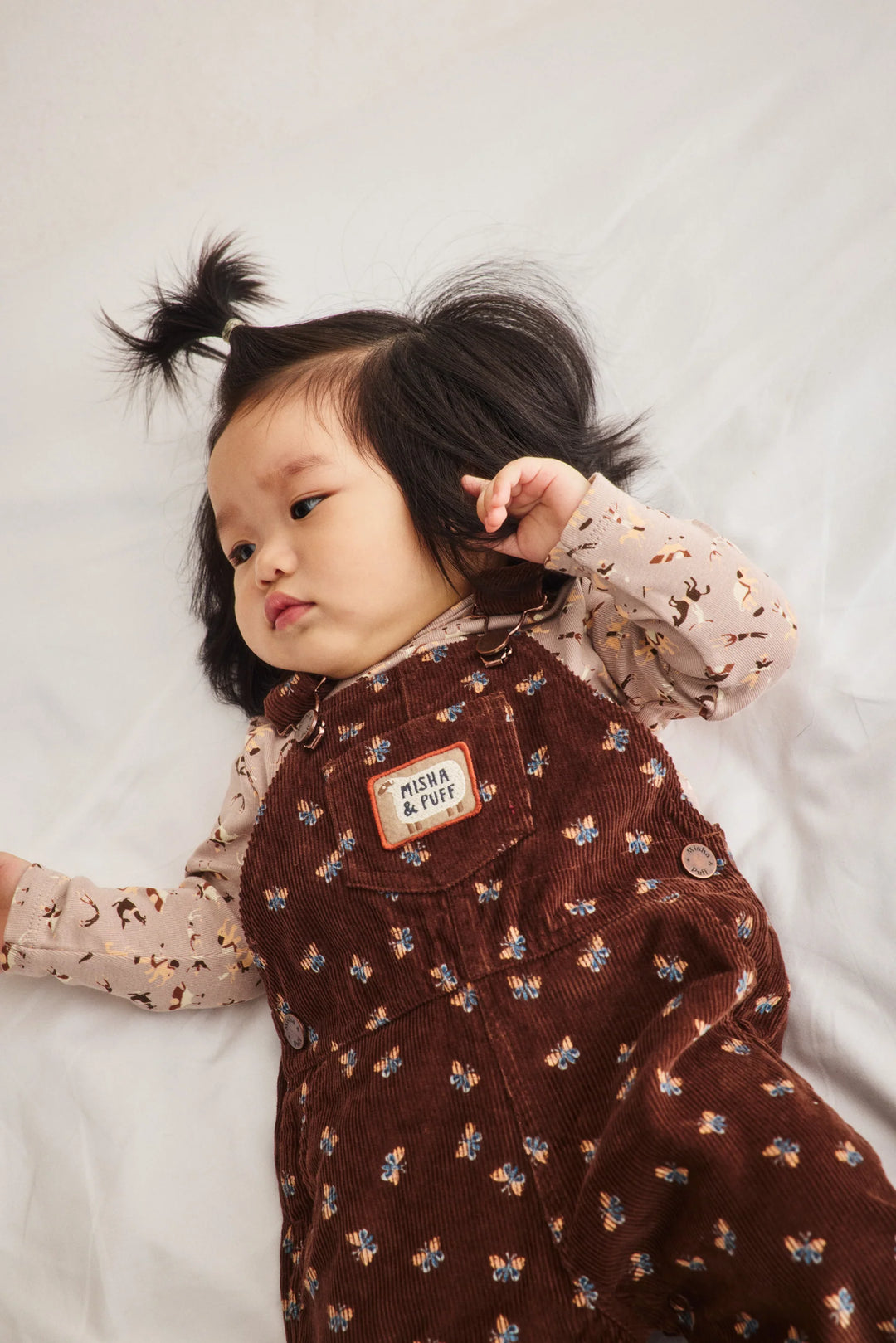 Baby Corduroy Carpenter Overalls - Dark Roast Mariposa