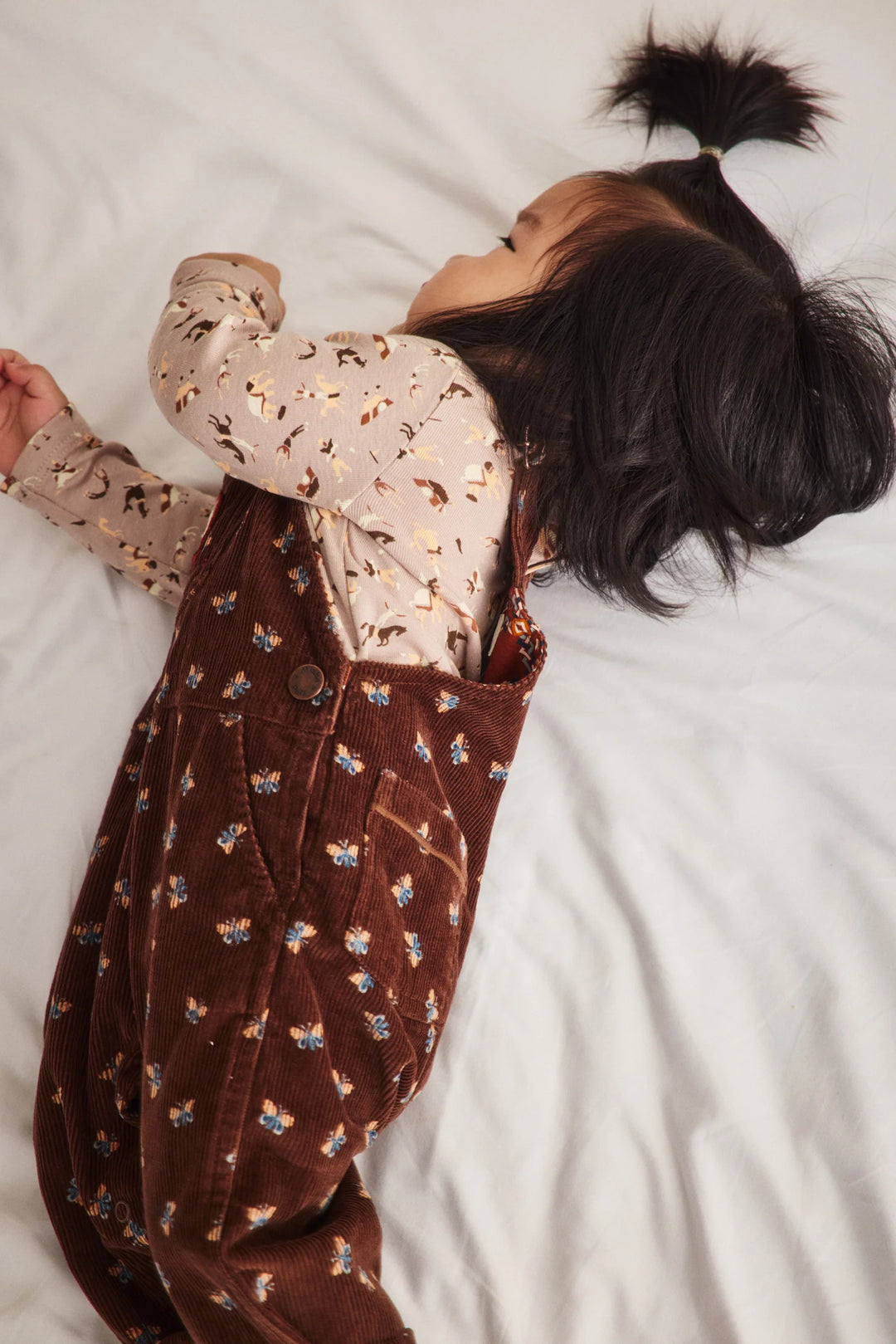 Baby Corduroy Carpenter Overalls - Dark Roast Mariposa