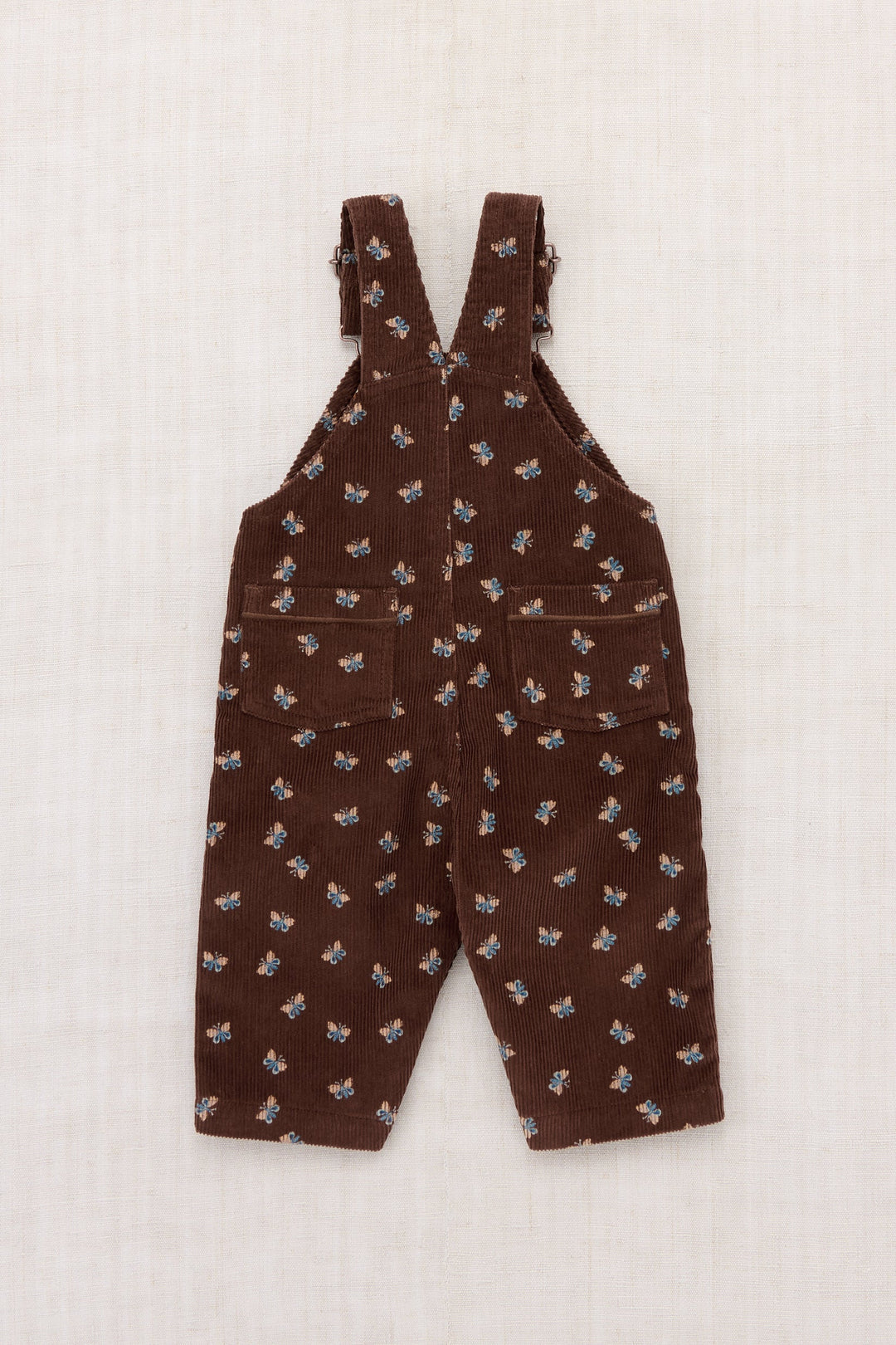 Baby Corduroy Carpenter Overalls - Dark Roast Mariposa