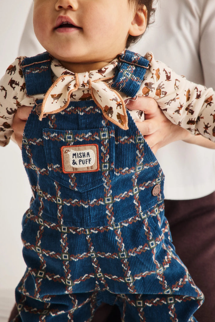 Baby Corduroy Carpenter Overalls - Marine Blue Portico