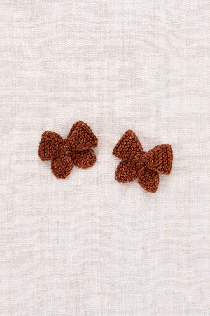 Baby Puff Bow Set - Cedar