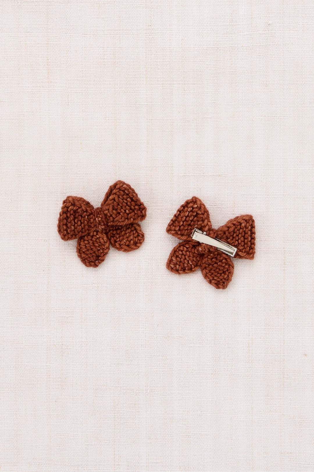 Baby Puff Bow Set - Cedar